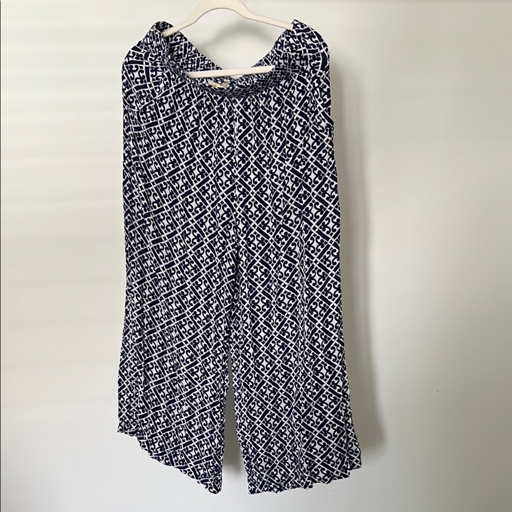 Boden Navy and White Geometric Women's Pants